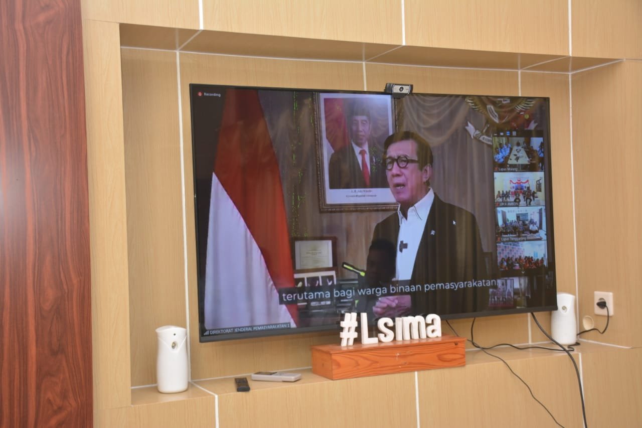 Lapas Kelas I Malang Ikuti Tasyakuran Hari Bakti Pemasyarakatan (HBP) ke-59