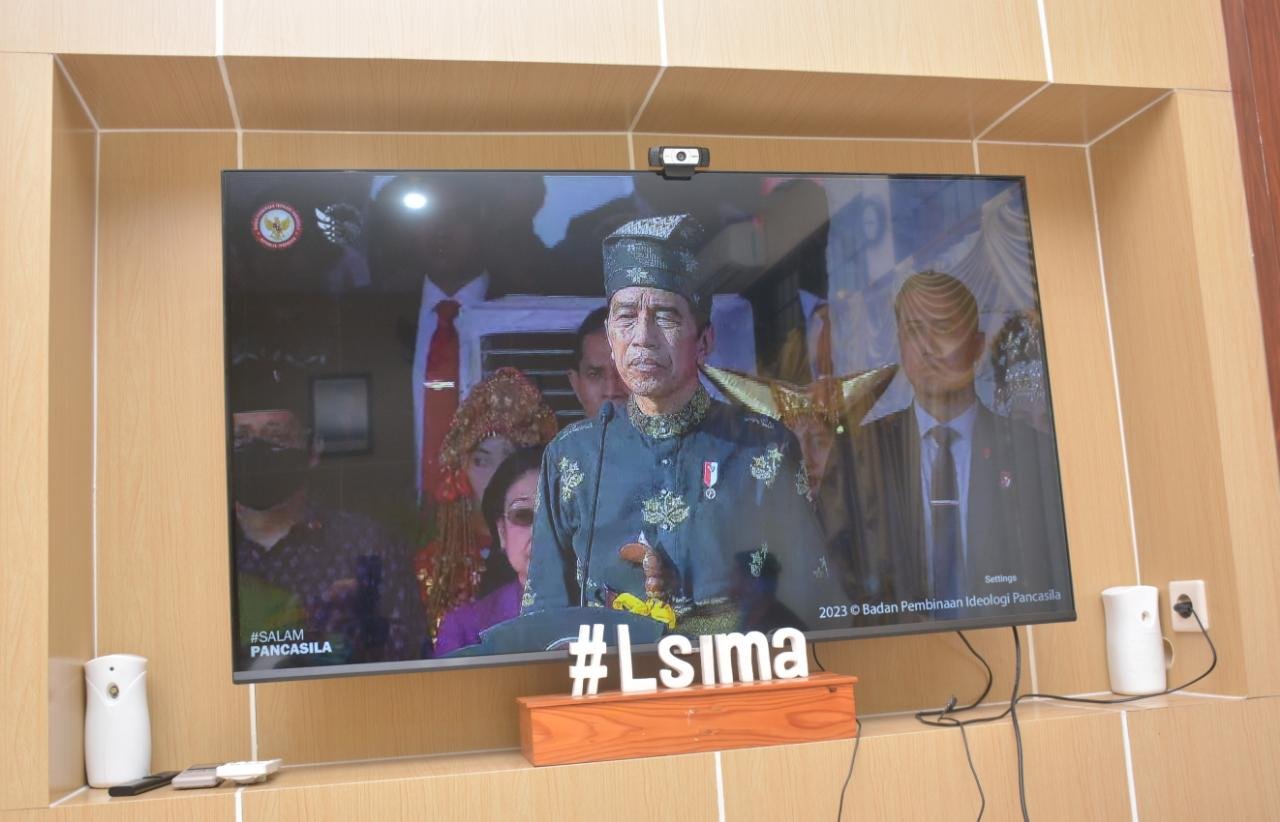 Lapas Kelas I Malang Ikut Upacara Peringatan Hari Lahir Pancasila via Online