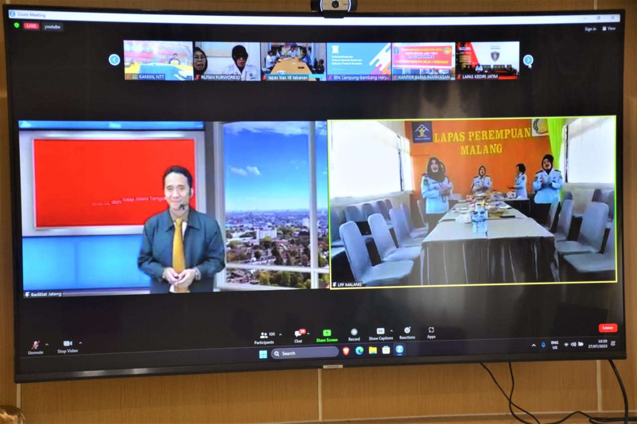 Lapas Kelas I Malang Ikuti Webinar Smart Agility dan Humble Team Work Badiklat Kumham