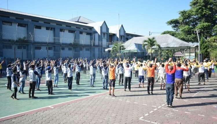 Senam Aerobik Bersama WBP Lapas Kelas I Malang
