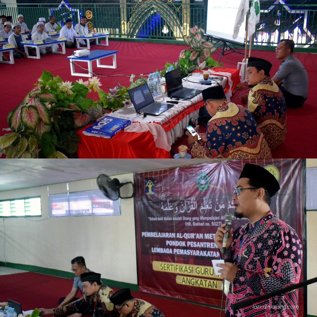 Sertifikasi Guru Al-Qur’an Metode UMMI digelar di Lapas Kelas I Malang.